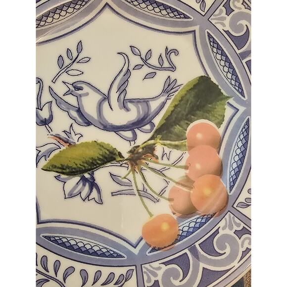 Blue Bird Pair Dessert Salad Plates Italian HTF A+ Condition - Picture 5 of 7